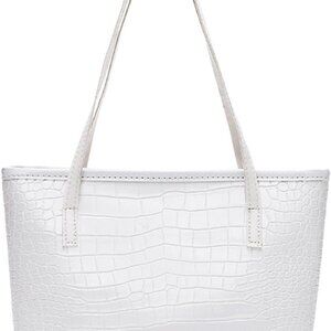 Women's PU Leather Shoulder Tote Large Bag Zipper Fashionable Stylish